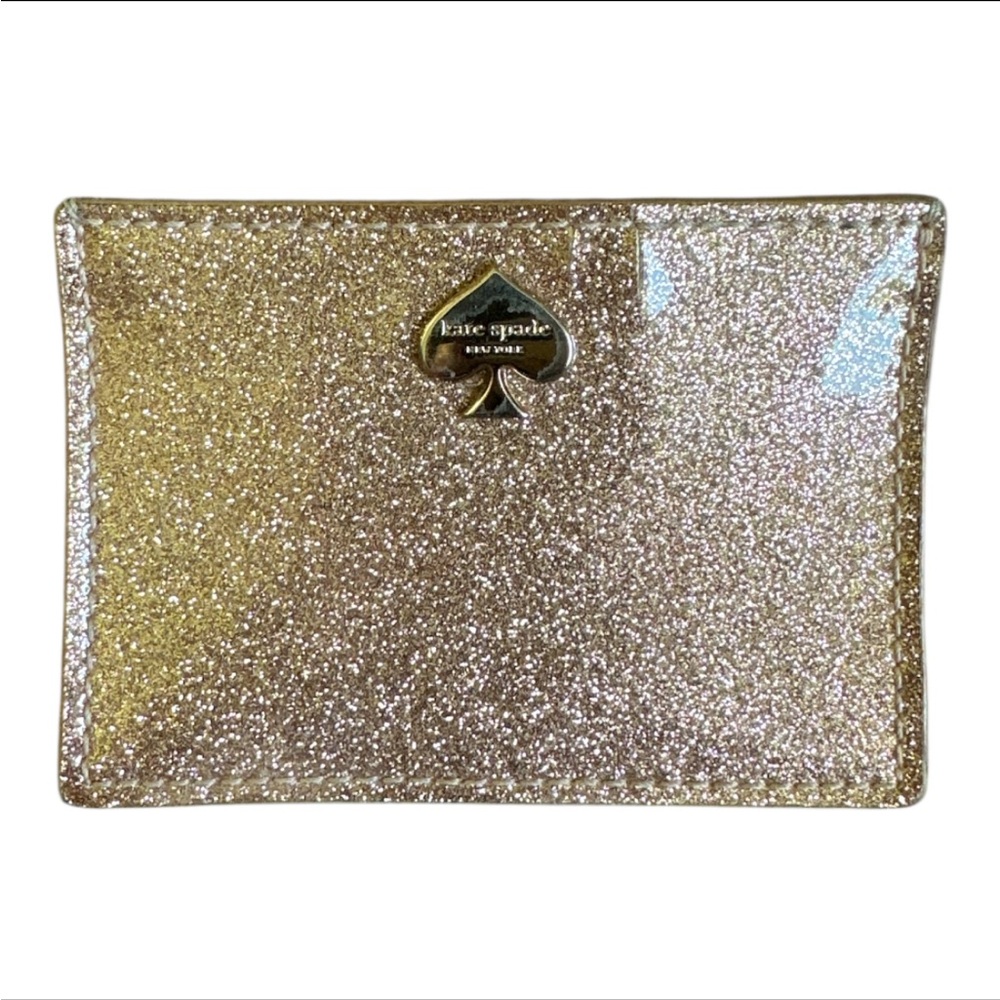 Kate Spade Glitter Bug Graham Card Holder in Rose Gold (EUC) - Picture 1 of 4